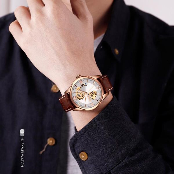 wristwatches skmei men 9223 luxury automatic mechanical watch fashion classical male couple dress vintage clock relogio masculino dropship, Slivery;brown
wristwatches skmei men 9223 luxury automatic mechanical watch fashion classical male couple dress vintage clock relogio masculino dropship, Slivery;brown