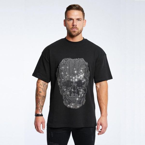 men's t-shirts extra large tshirt male skull rhinestone brand summer casual wear cotton short-sleeved black heaven style, White;black
men's t-shirts extra large tshirt male skull rhinestone brand summer casual wear cotton short-sleeved black heaven style, White;black