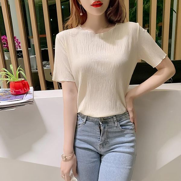 men's t-shirts 2021 summer trendy chiffon white short-sleeved t-shirt women's lace bottoming shirt temperament, White;black
men's t-shirts 2021 summer trendy chiffon white short-sleeved t-shirt women's lace bottoming shirt temperament, White;black