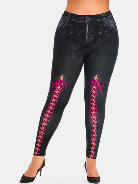 women's leggings plus size 3d lace-up print high rise jeggings for women 4xl 5xl pants waist fashion global drop ship, Black
women's leggings plus size 3d lace-up print high rise jeggings for women 4xl 5xl pants waist fashion global drop ship, Black