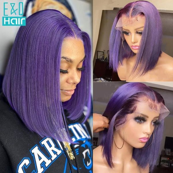 blue purple short bob wigs 150% density brazilian remy human hair 13x4 lace part for black women transparent wig1, Black;brown
blue purple short bob wigs 150% density brazilian remy human hair 13x4 lace part for black women transparent wig1, Black;brown