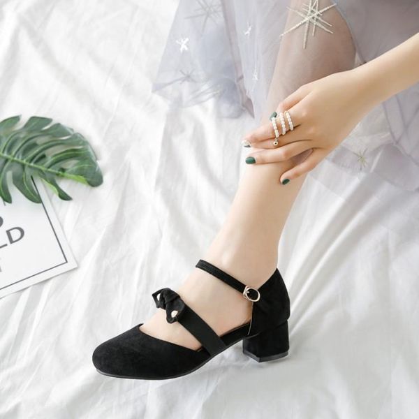 dress shoes big size ladies high heels women woman pumps baotou single-heeled with one-word button, Black
dress shoes big size ladies high heels women woman pumps baotou single-heeled with one-word button, Black