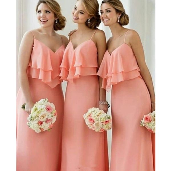 off shoulder chiffon bridesmaid dresses spaghetti straps ruffles long formal wedding guest dress, White;pink
off shoulder chiffon bridesmaid dresses spaghetti straps ruffles long formal wedding guest dress, White;pink