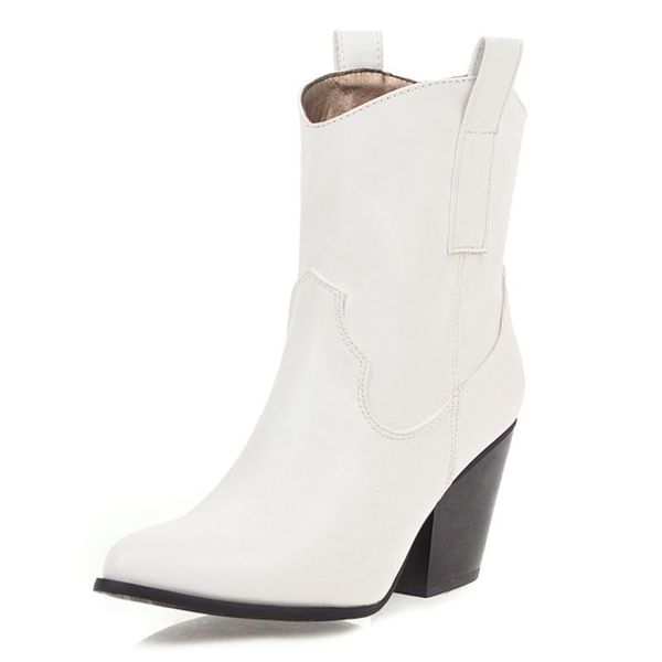 boots women ankle pu slip on white color pointed toe high heels autumn winter, Black
boots women ankle pu slip on white color pointed toe high heels autumn winter, Black