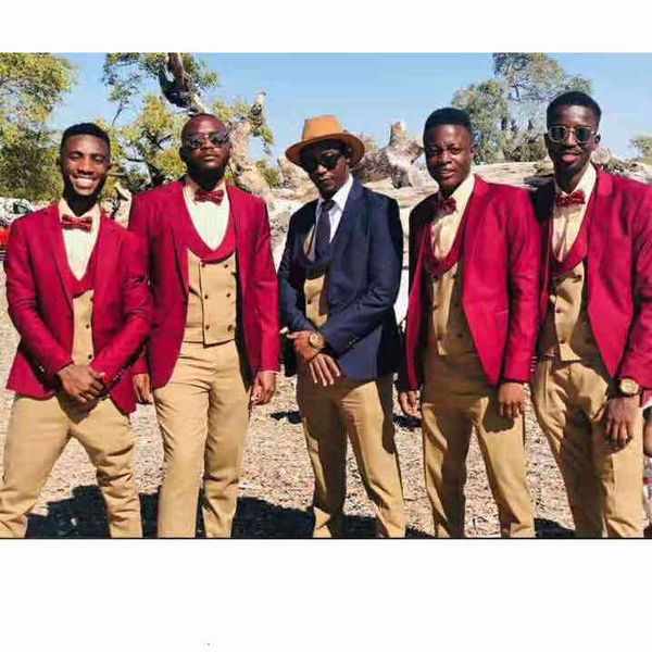 men's suits & blazers designs high-end wedding men suit 3 piece burgundy man groom tuxedo jacket double breasted vest with pants, White;black
men's suits & blazers designs high-end wedding men suit 3 piece burgundy man groom tuxedo jacket double breasted vest with pants, White;black