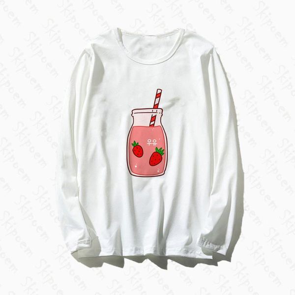women's t-shirt kawai strawberry art tshirt women harajuku vintage aesthetic kawaii korean style cotton long sleeve plus size clothes s, White
women's t-shirt kawai strawberry art tshirt women harajuku vintage aesthetic kawaii korean style cotton long sleeve plus size clothes s, White