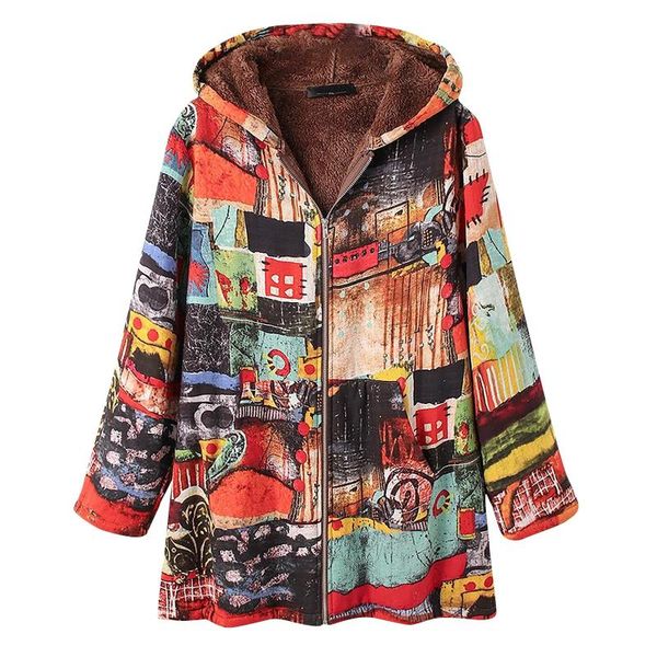 women fashion retro printing jackets splicing zipper hood winter female cardigan long sleeves coat woman's clothes manteau #t1g women&#, Black;brown
women fashion retro printing jackets splicing zipper hood winter female cardigan long sleeves coat woman's clothes manteau #t1g women&#, Black;brown