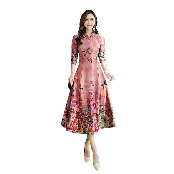 casual dresses okxgnz chinese traditional costumes women tight bodycon dress cheongsam tang suit floral print split kimono, Black;gray 
casual dresses okxgnz chinese traditional costumes women tight bodycon dress cheongsam tang suit floral print split kimono, Black;gray