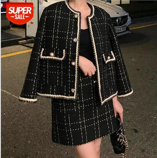 women's suit, tweed, french western style skirt, two-piece clothing #1l9t, Black;gray
women's suit, tweed, french western style skirt, two-piece clothing #1l9t, Black;gray