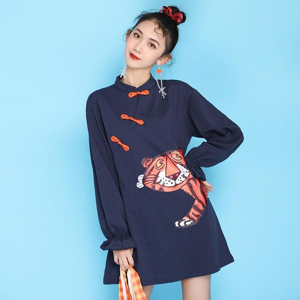 improved cheongsam dress girl young autumn women's long sleeve cartoon decal slim t-shirt skirt ethnic clothing, Red
improved cheongsam dress girl young autumn women's long sleeve cartoon decal slim t-shirt skirt ethnic clothing, Red