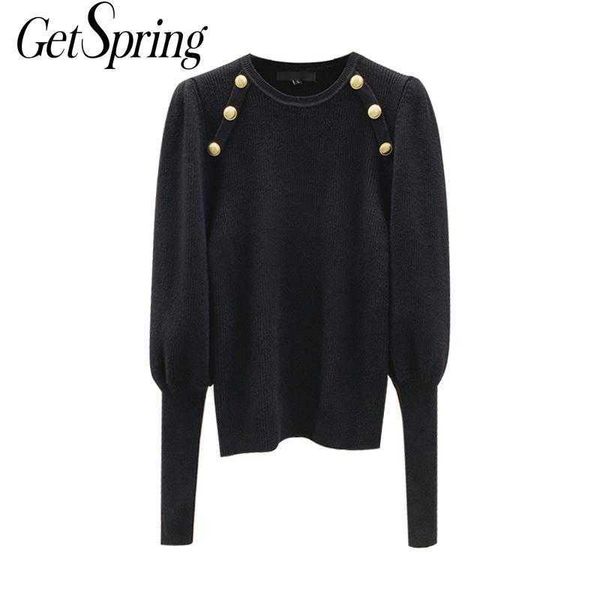getspring women sweater puff sleeve white black sweaters pullovers plus size casual vintage knitting o-neck 210601
getspring women sweater puff sleeve white black sweaters pullovers plus size casual vintage knitting o-neck 210601