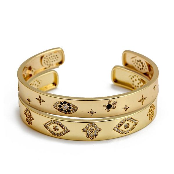 bangle copper star hamsa hand turkish evil eye adjustable gold color open for women girls men jewelry be221, Black
bangle copper star hamsa hand turkish evil eye adjustable gold color open for women girls men jewelry be221, Black