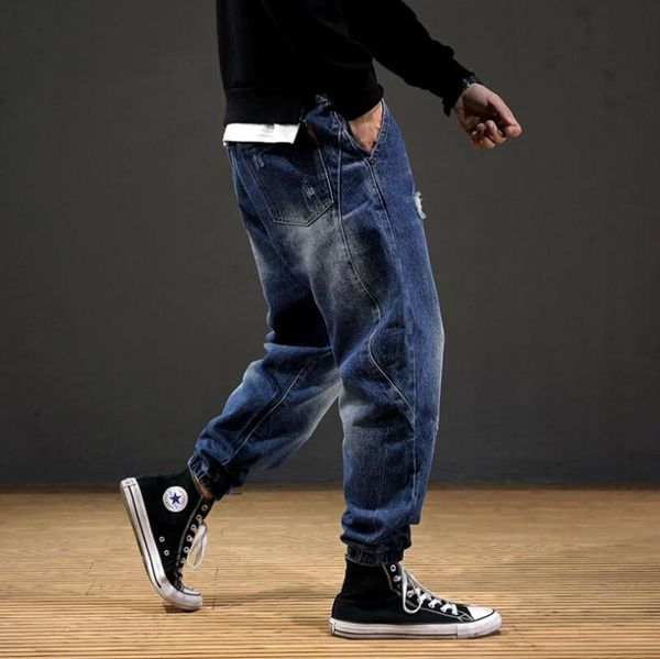 japanese style men jeans loose fit spliced designer denim cargo pants harem 2021 streetwear hip hop joggers w238 men's, Blue
japanese style men jeans loose fit spliced designer denim cargo pants harem 2021 streetwear hip hop joggers w238 men's, Blue