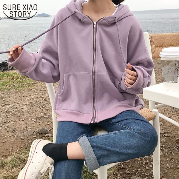 long sleeve oversized thicken sweatshirt women korean clothes candy color women's hoodie zipper hoody jumper 11826 210508, Black
long sleeve oversized thicken sweatshirt women korean clothes candy color women's hoodie zipper hoody jumper 11826 210508, Black