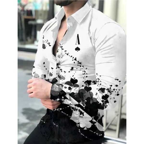 men's casual shirts fashion men spring autumn long sleeve turn-down collar buttoned vintage shirt for printed streetwea, White;black
men's casual shirts fashion men spring autumn long sleeve turn-down collar buttoned vintage shirt for printed streetwea, White;black