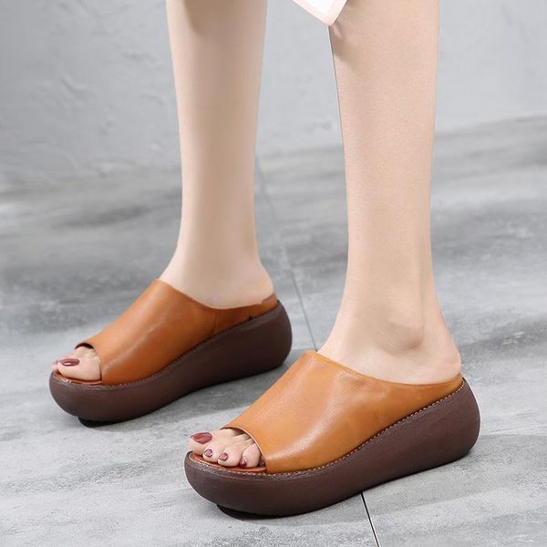 dress shoes retro handmade women's sandals thick round head slippers casual beach for women increased sandalias mujer, Black
dress shoes retro handmade women's sandals thick round head slippers casual beach for women increased sandalias mujer, Black