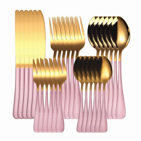 dinnerware sets 30 pcs fork spoons knives gold and pink cutlery western dinner set drop full tableware stainless steel
dinnerware sets 30 pcs fork spoons knives gold and pink cutlery western dinner set drop full tableware stainless steel