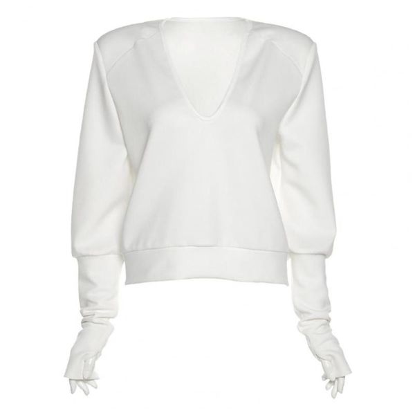 women's sweaters classic blouse shoulder pads cold resistant solid color trendy pullover casual, White;black
women's sweaters classic blouse shoulder pads cold resistant solid color trendy pullover casual, White;black