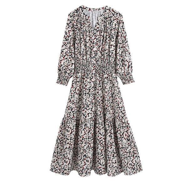 casual dresses for women 2021 elegant vintage floral print dress autumn 3/4 sleeve v neck smocked elastic waist button up midi, Black;gray
casual dresses for women 2021 elegant vintage floral print dress autumn 3/4 sleeve v neck smocked elastic waist button up midi, Black;gray