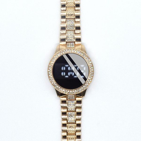 wristwatches rose gold women digital watches luxury touch led electronic clock female diamond bracelet watch steel dress, Slivery;brown
wristwatches rose gold women digital watches luxury touch led electronic clock female diamond bracelet watch steel dress, Slivery;brown