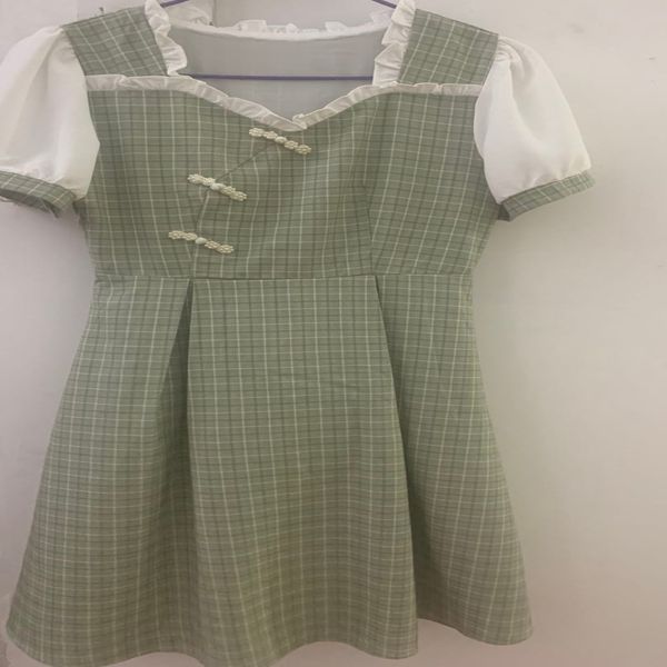 luxury casual dresses skirt french tea break skirt waist closing bubble sleeve cheongsam women's improved plaid drs 2021 style summer, Black;gray
luxury casual dresses skirt french tea break skirt waist closing bubble sleeve cheongsam women's improved plaid drs 2021 style summer, Black;gray
