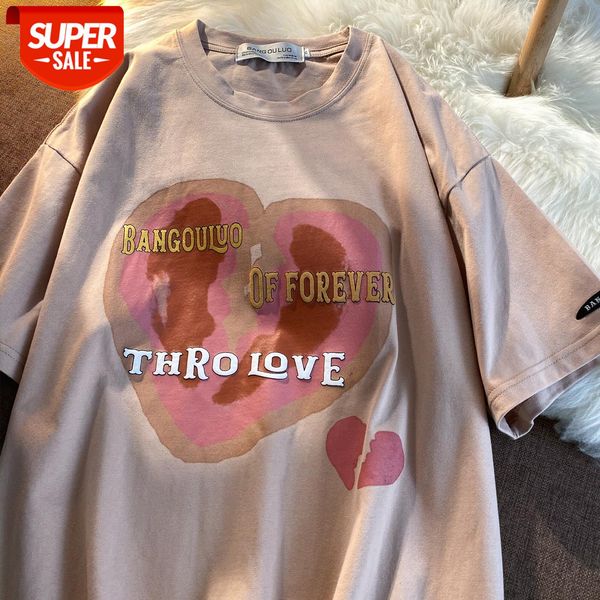 new love t-shirt women's tide short-sleeved couples loose korean sweet cool bf #qc7j, White
new love t-shirt women's tide short-sleeved couples loose korean sweet cool bf #qc7j, White
