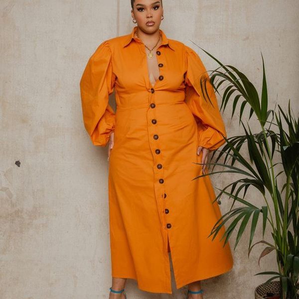 casual dresses stylish lady plus size 5xl shirt dress 2021 autumn women lantern sleeve turn down collar single breasted elegant long, Black;gray
casual dresses stylish lady plus size 5xl shirt dress 2021 autumn women lantern sleeve turn down collar single breasted elegant long, Black;gray