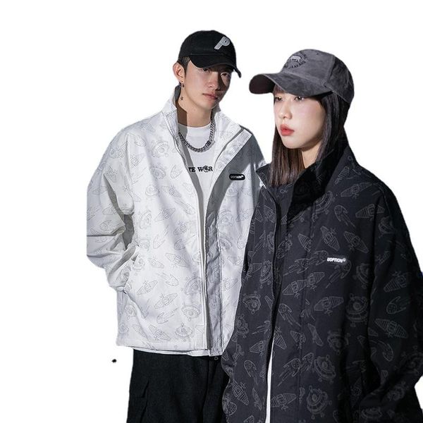 men's jackets japanese wear 2021 autumn and winter style full print jacket loose trend couple casual, Black;brown
men's jackets japanese wear 2021 autumn and winter style full print jacket loose trend couple casual, Black;brown