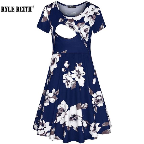 women's short sleeves maternity dress nursing breastfeeding dresses print flower grossesse clothes, White
women's short sleeves maternity dress nursing breastfeeding dresses print flower grossesse clothes, White