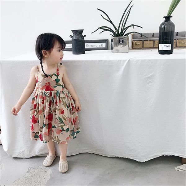 korean version of the summer girls ink dress retro painting baby suspender chiffon flower princess girl's dresses, Red;yellow
korean version of the summer girls ink dress retro painting baby suspender chiffon flower princess girl's dresses, Red;yellow