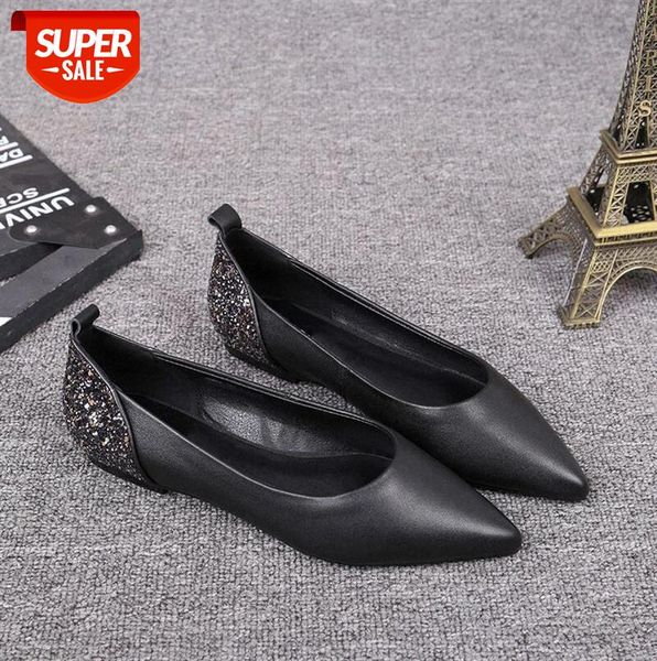 european station women's shoes shallow mouth pointed toe flat fashion sequined single one pedal scoop #da4x, Black
european station women's shoes shallow mouth pointed toe flat fashion sequined single one pedal scoop #da4x, Black