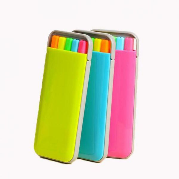 highlighters 5 pcs/box candy color highlighter pen set fluo markers stationery office school supplies caneta fluorescente scrapbook, Black;red
highlighters 5 pcs/box candy color highlighter pen set fluo markers stationery office school supplies caneta fluorescente scrapbook, Black;red