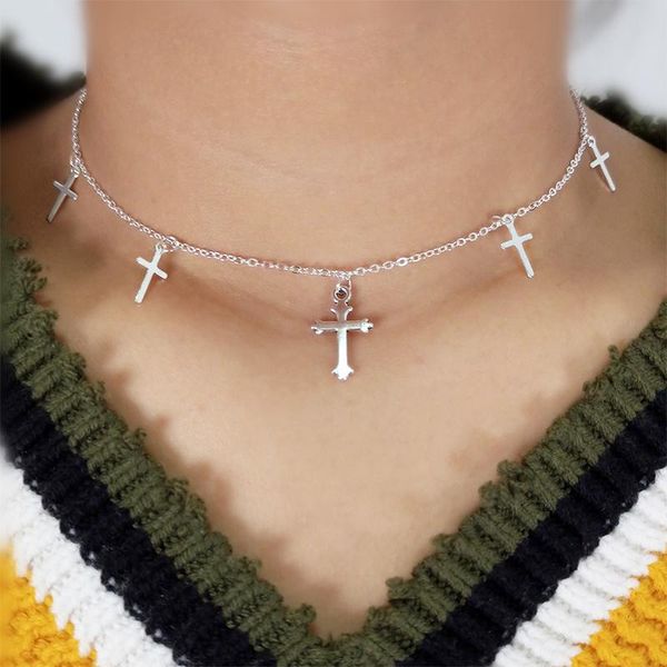 pendant necklaces classic simple cross tassel necklace charming silver color clavicle chain choker fashion women's party jewelry
pendant necklaces classic simple cross tassel necklace charming silver color clavicle chain choker fashion women's party jewelry