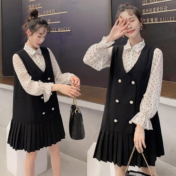 maternity dresses 8105# blouse shirt + dress clothes loose stylish chiffon two-piece long sleevess for pregnant women mom, White
maternity dresses 8105# blouse shirt + dress clothes loose stylish chiffon two-piece long sleevess for pregnant women mom, White