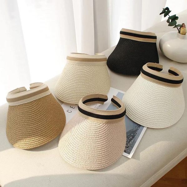 wide brim hats 2021 woman's sun hand made diy straw bowknot visor caps parent-child summer cap casual shade hat empty beach, Blue;gray
wide brim hats 2021 woman's sun hand made diy straw bowknot visor caps parent-child summer cap casual shade hat empty beach, Blue;gray