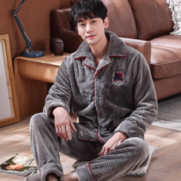 men's sleepwear flannel flano man boy turn-down collar button-down winter pajamas home warm suit casual nightwear cute pajama sets hde, Black;brown
men's sleepwear flannel flano man boy turn-down collar button-down winter pajamas home warm suit casual nightwear cute pajama sets hde, Black;brown