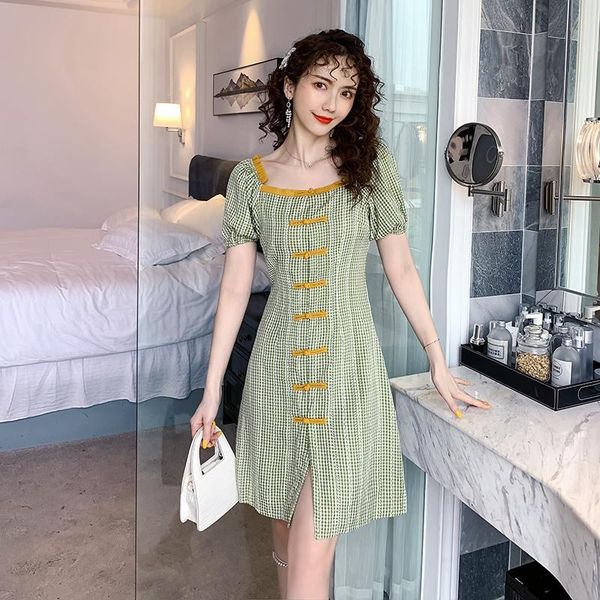 off shoulder green check summer slim party casual qipao traditional chinese clothes modern cheongsam mini dress for women ethnic clothi, Red
off shoulder green check summer slim party casual qipao traditional chinese clothes modern cheongsam mini dress for women ethnic clothi, Red