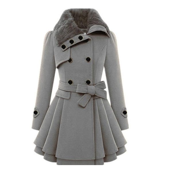 women's wool & blends vinatge woemn thick warm coat women windbreaker outwear button closure asymmetrical hem cloak female jacket o25, Black
women's wool & blends vinatge woemn thick warm coat women windbreaker outwear button closure asymmetrical hem cloak female jacket o25, Black