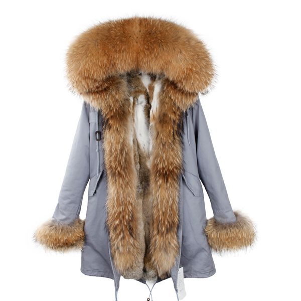 new leather grass coat female fashion rabbit fur super large raccoon fur collar long paragraph parker jacket female 2021, Black
new leather grass coat female fashion rabbit fur super large raccoon fur collar long paragraph parker jacket female 2021, Black