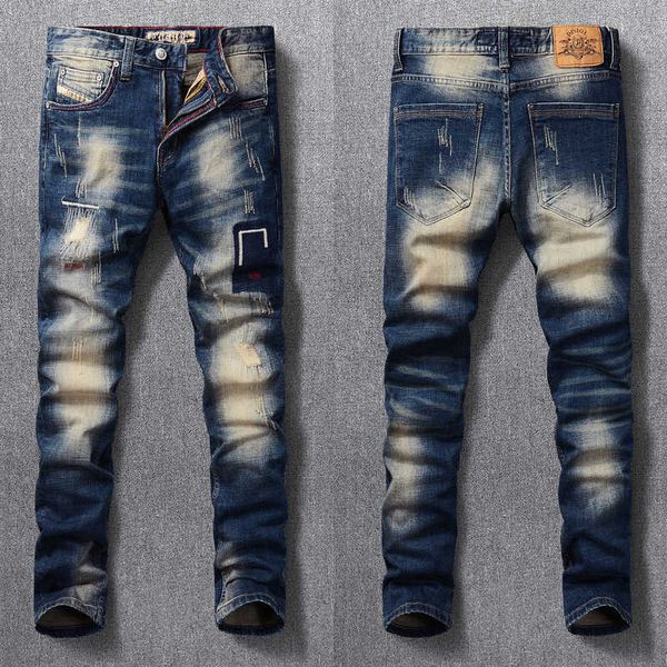 men's jeans streetwear fashion retro dark blue slim fit ripped for embroidery designer hip hop denim pants 5jk1
men's jeans streetwear fashion retro dark blue slim fit ripped for embroidery designer hip hop denim pants 5jk1