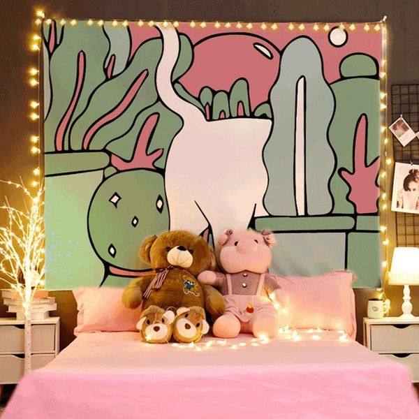 tapestries absf cartoon tapestry cat wall chambre fille creative picnic blanket for living room christmas decoration
tapestries absf cartoon tapestry cat wall chambre fille creative picnic blanket for living room christmas decoration
