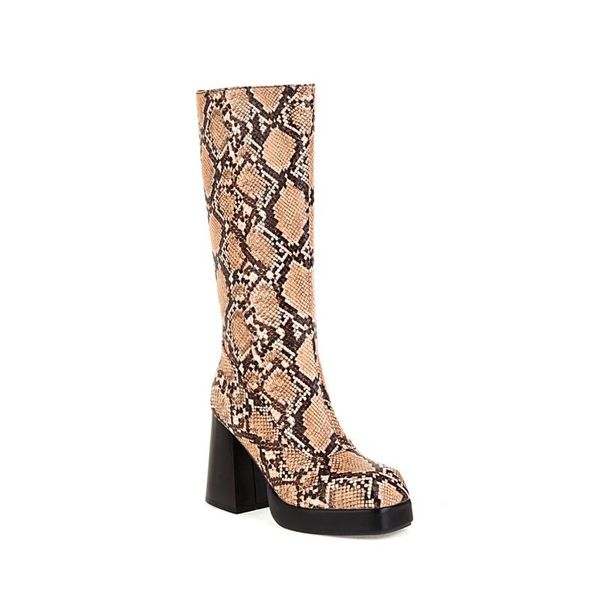 boots wind 2021 autumn and winter fashion high heel thick square head 40-43 snake side zipper tube, Black
boots wind 2021 autumn and winter fashion high heel thick square head 40-43 snake side zipper tube, Black