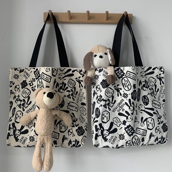 evening bags large capacity bag fashion net red bear graffiti canvas women's one shoulder tote shopping
evening bags large capacity bag fashion net red bear graffiti canvas women's one shoulder tote shopping
