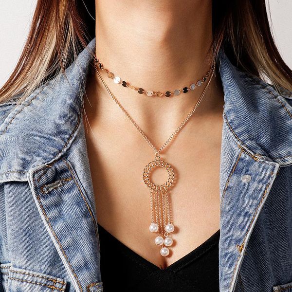pendant necklaces bohemian gold color for women multilayer fashion pearl pendants necklace summer beach girls jewelry gift, Silver
pendant necklaces bohemian gold color for women multilayer fashion pearl pendants necklace summer beach girls jewelry gift, Silver