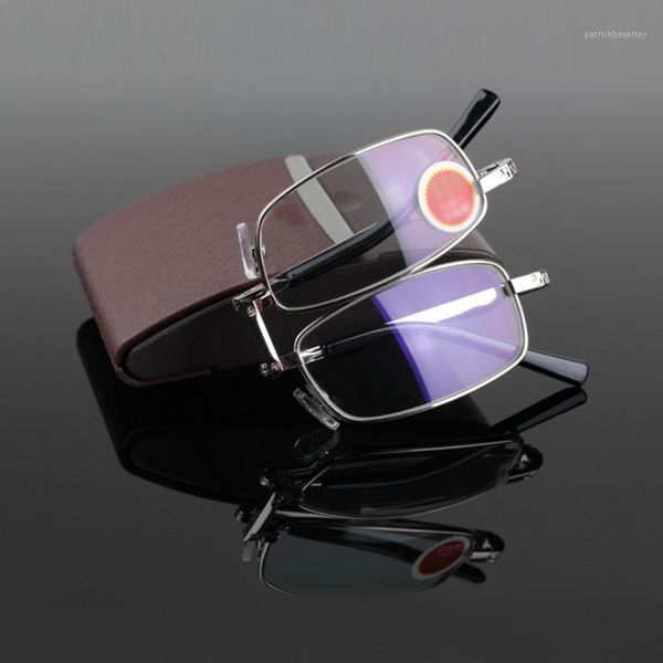 men women reading glasses full frame hyperopia portable folding eyewear with pu case 1.0 1.5 to 4.0 r169 sunglasses, White;black