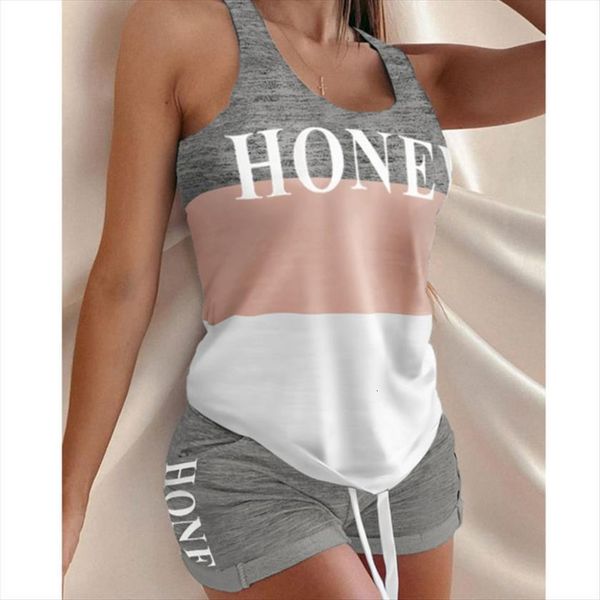 summer print tracksuit two piece women tracksuits set casual love letter u neck tank drawstring waist shorts fhome suit, Gray
summer print tracksuit two piece women tracksuits set casual love letter u neck tank drawstring waist shorts fhome suit, Gray
