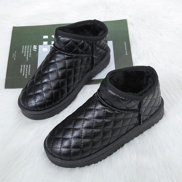 boots fashion winter ankle rubber for women pu leather classic snow solid ladies shoes womens, Black
boots fashion winter ankle rubber for women pu leather classic snow solid ladies shoes womens, Black