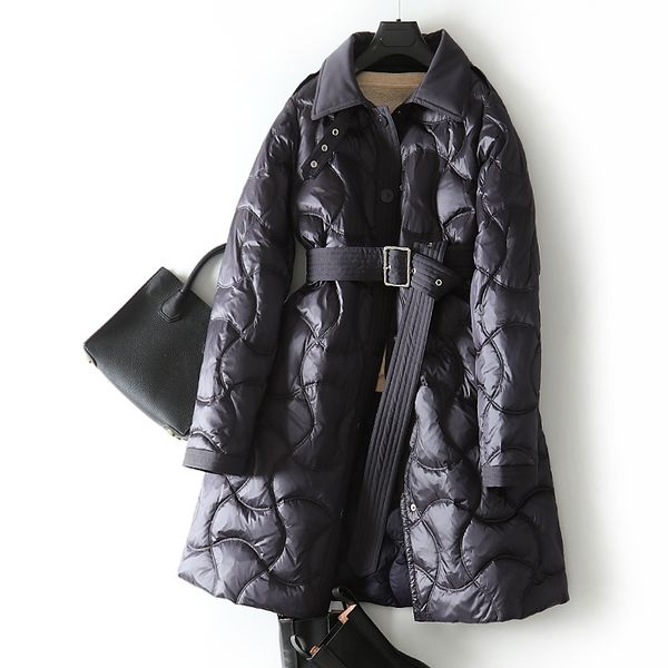 off season down jacket 2021 autumn and winter middle long plaid waist closing white women's h11cy2091, Black
off season down jacket 2021 autumn and winter middle long plaid waist closing white women's h11cy2091, Black