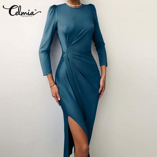 casual dresses celmia women bodycon dress elegant satin maxi vestidos robe high slit long sleeve solid belted night club party 7, Black;gray
casual dresses celmia women bodycon dress elegant satin maxi vestidos robe high slit long sleeve solid belted night club party 7, Black;gray