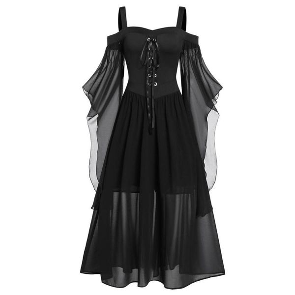 casual dresses plus size women vintage gothic cold shoulder party long dress butterfly sleeve lace up halloween bandage, Black;gray
casual dresses plus size women vintage gothic cold shoulder party long dress butterfly sleeve lace up halloween bandage, Black;gray